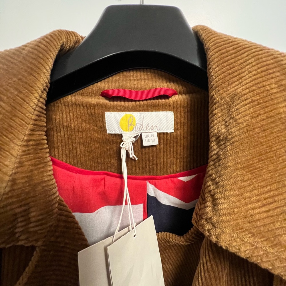 Boden corduroy belted trench coat